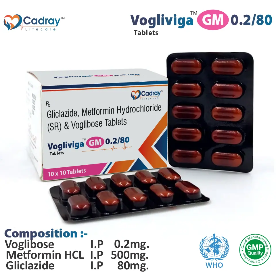 Voglibose Metformin Gliclazide Anti-Diabetic Tablet Packaging
